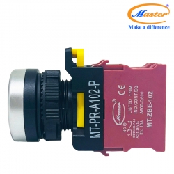 Nút Nhấn OFF Màu Đỏ Master - Viền Mạ Bạc