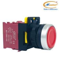 Nút Nhấn OFF Màu Đỏ Master - Viền Mạ Bạc