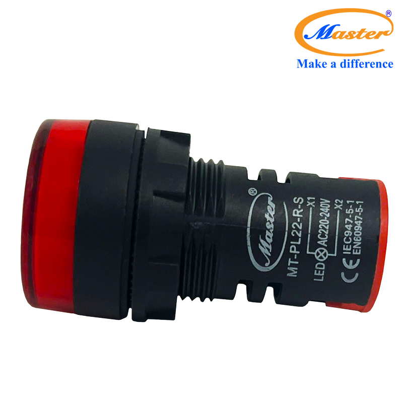 Đèn Báo Pha Đỏ Master - Loại Đầu Phẳng