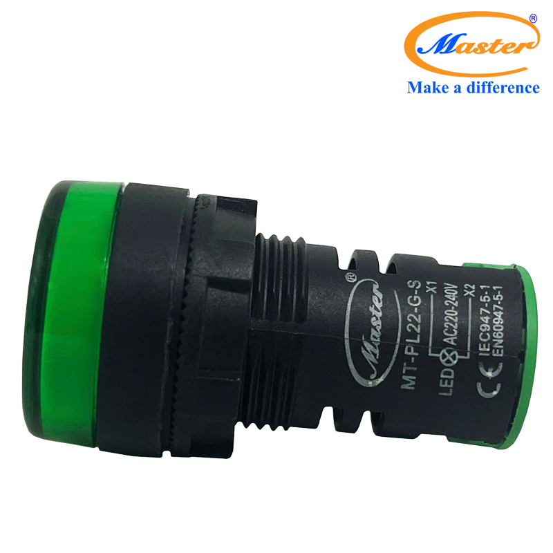 Đèn Báo Pha Xanh Lá Master - Loại Đầu Phẳng