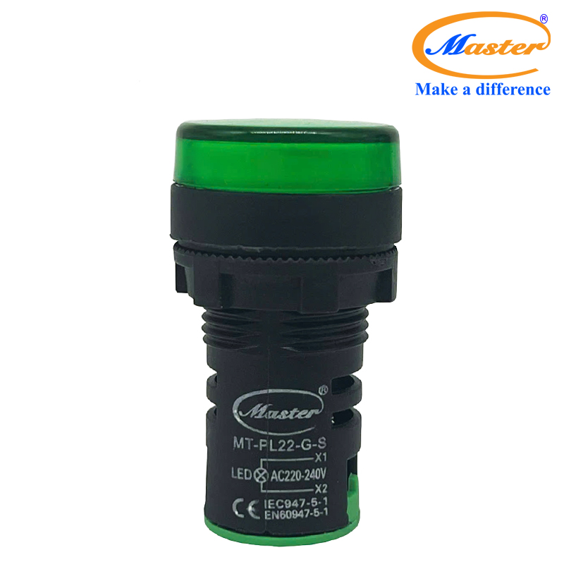 Đèn Báo Pha Xanh Lá Master - Loại Đầu Phẳng