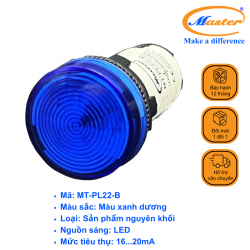 Đèn báo led xanh dương Master