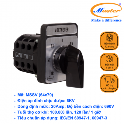 Chuyển Mạch Volt 7 Vị Trí 64x79 Master