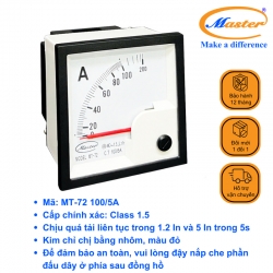 Đồng Hồ Đo Ampe MT-72 100/5A Master