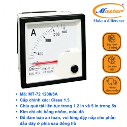 Đồng Hồ Đo Ampe MT-72 1200/5A Master