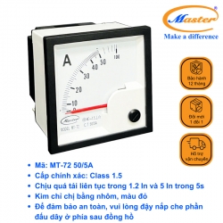 Đồng Hồ Đo Ampe MT-72 50/5A Master