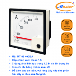 Đồng Hồ Đo Ampe MT-96 400/5A Master