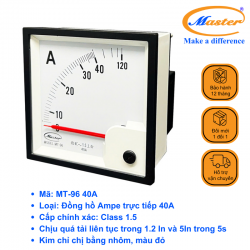 Đồng Hồ Đo Ampe Trực Tiếp MT-96 40A Master