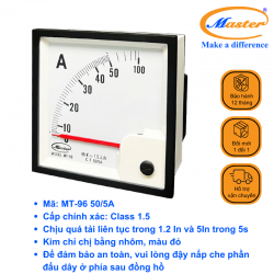 Đồng Hồ Đo Ampe MT-96 50/5A Master