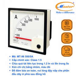 Đồng Hồ Đo Ampe MT-96 500/5A Master