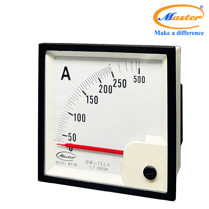 Đồng Hồ Ampe Analog 250/5A Class 1.5 96x96 MT-96 Master