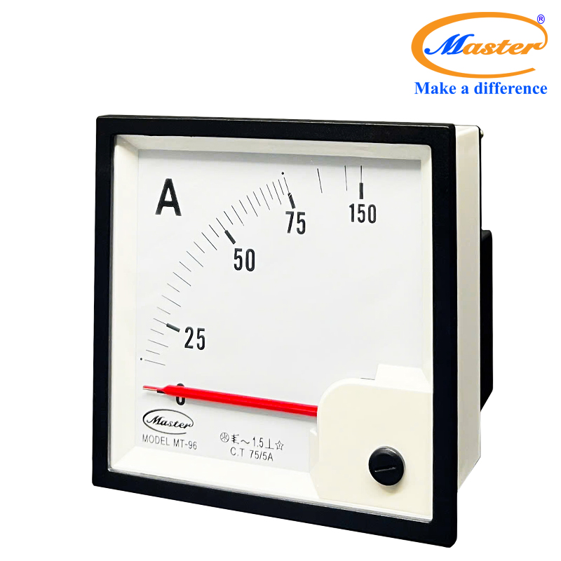 Đồng Hồ Ampe Analog 75/5A Class 1.5 96x96 MT-96 Master
