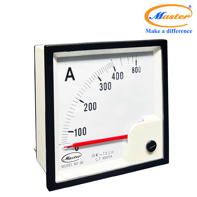 Đồng Hồ Ampe Analog 400/5A Class 1.5 96x96 MT-96 Master