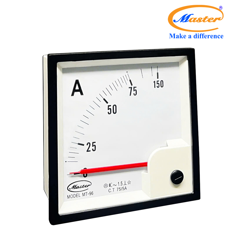 Đồng Hồ Ampe Analog 75/5A Class 1.5 96x96 MT-96 Master