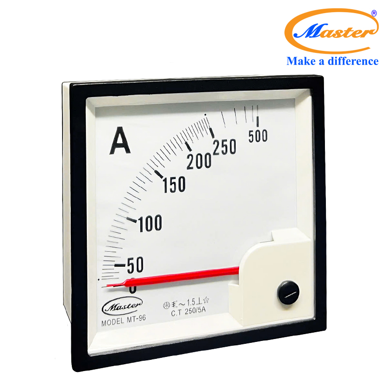 Đồng Hồ Ampe Analog 250/5A Class 1.5 96x96 MT-96 Master