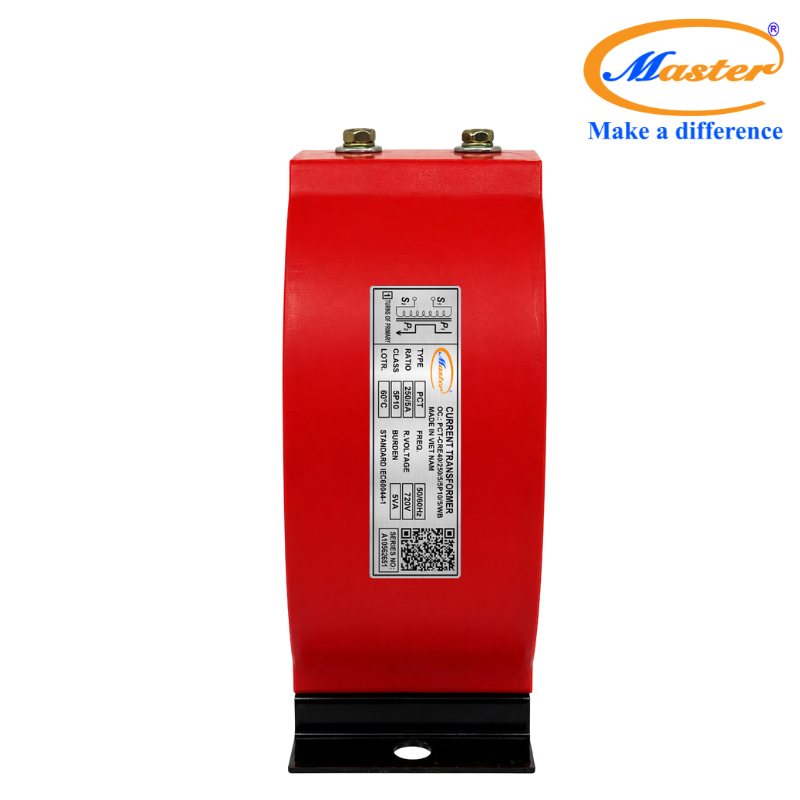 Biến Dòng Bảo Vệ PCT 250/5A Class 5P10 5VA Đúc Epoxy Đỏ Tròn Master