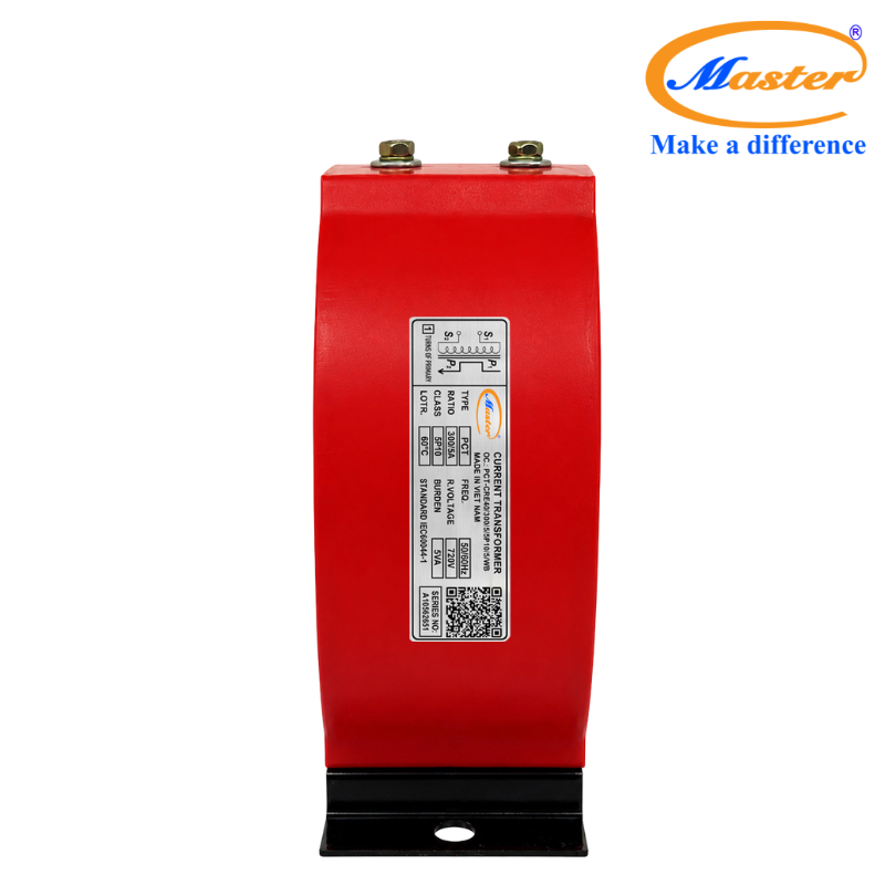 Biến Dòng Bảo Vệ PCT 300/5A Class 5P10 5VA Đúc Epoxy Đỏ Tròn Master